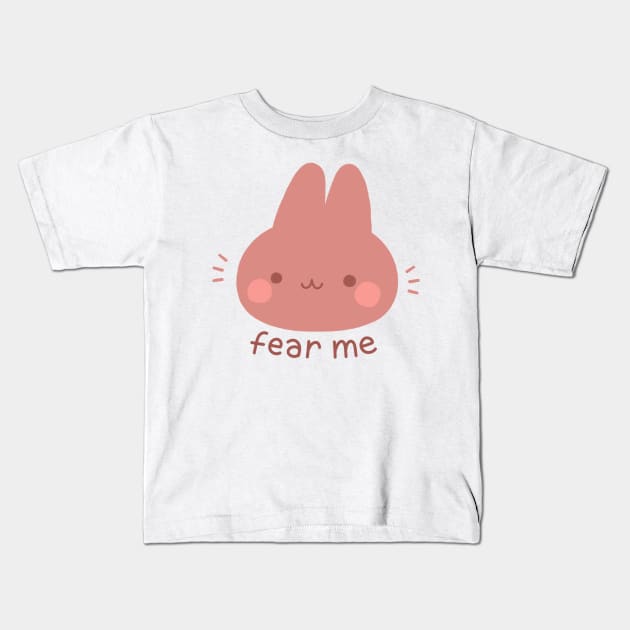 Fear Me Bunny Kids T-Shirt by Niamh Smith Illustrations